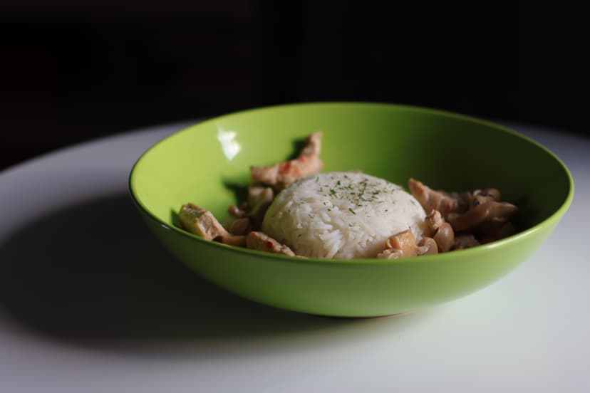 Foto von Geschnetzeltes in Champignonrahmsoße