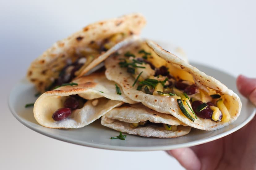 Foto von Warme und gefüllte Wraps