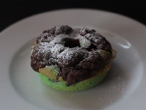Versunkener Schoko-Vanille-Kuchen - mit Kirschen - Glutenfreies Rezept von maximalfannitastisch